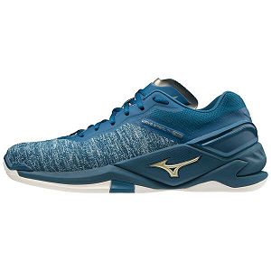 Zapatillas Balonmano Mizuno Wave Stealth Neo Hombre Azules/Dorados | Mexico-158972